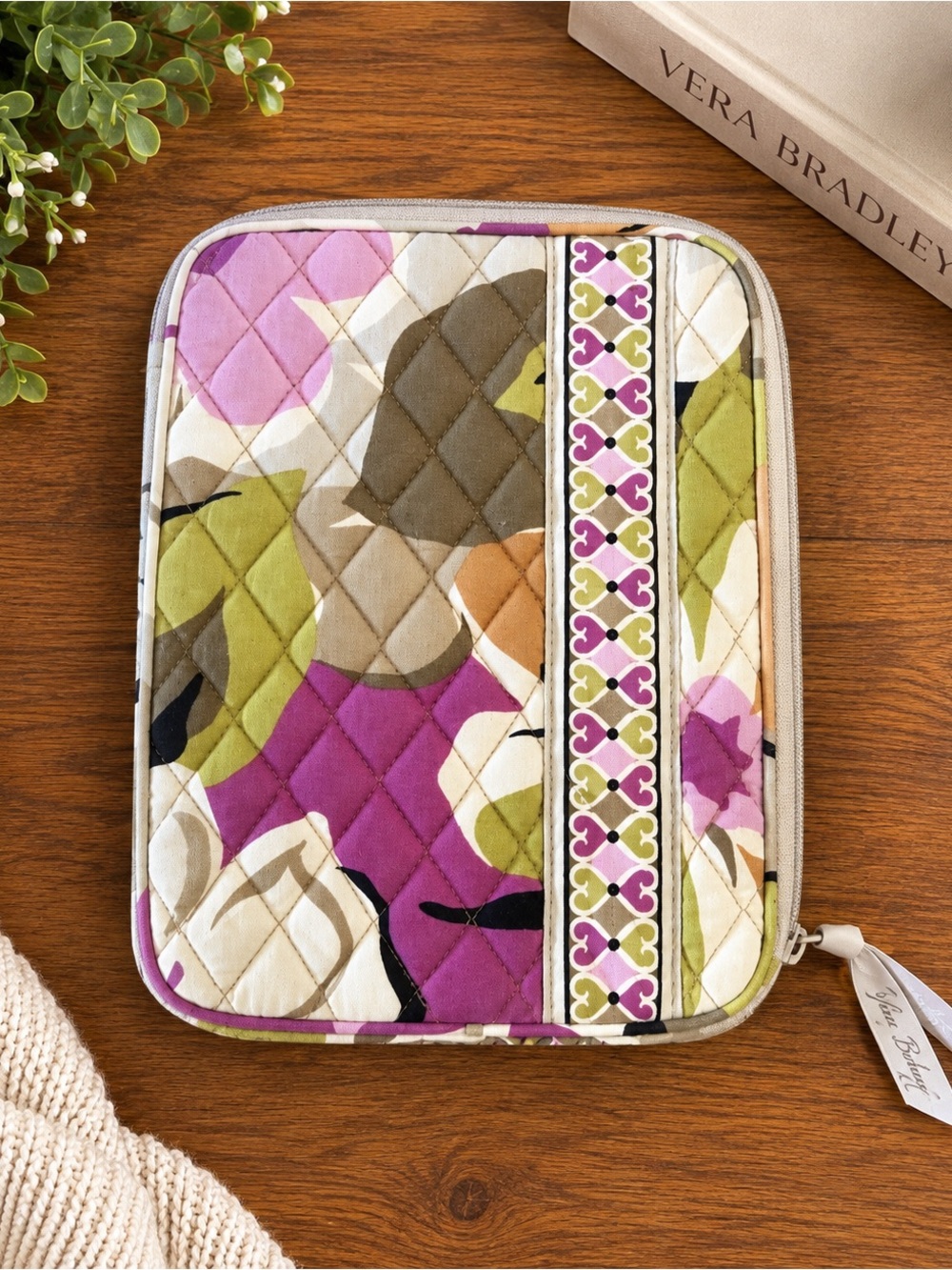 Vera Bradley Portobello Road E-Reader Tablet Sleeve Quilted Floral Zip Case